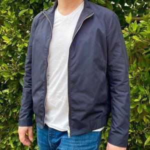 Theory navy blue windbreaker bomber jacket